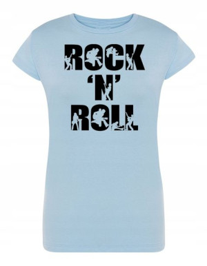 T-Shirt damski nadruk napis Rock’n Roll r.L