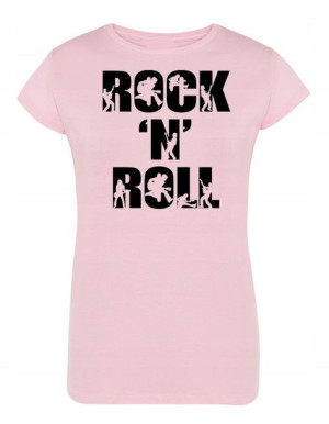 T-Shirt damski nadruk napis Rock’n Roll r.M