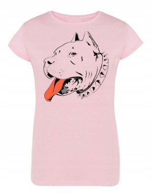 T-Shirt damski nadruk pies AMSTAF r.M
