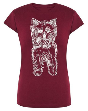 T-Shirt damski nadruk pies Yorkshire Terrier r.XL