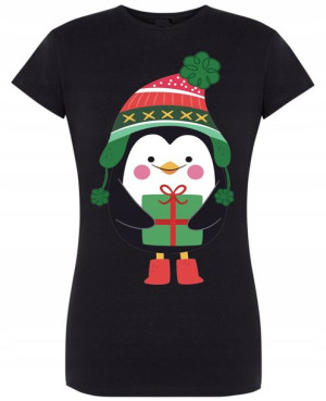 T-Shirt damski nadruk Pingwin R.L