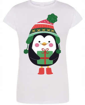 T-Shirt damski nadruk Pingwin R.L