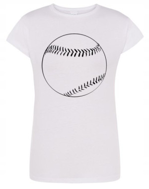 T-Shirt damski nadruk piłka Baseball r.L
