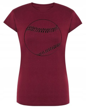 T-Shirt damski nadruk piłka Baseball r.L