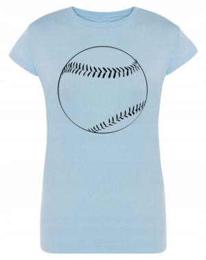 T-Shirt damski nadruk piłka Baseball r.S