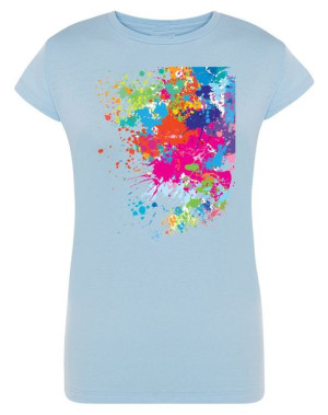 T-Shirt damski nadruk PLAMA ABSTRAKCJA r.M