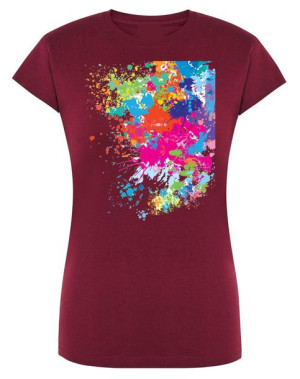 T-Shirt damski nadruk PLAMA ABSTRAKCJA r.XL