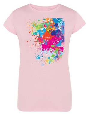 T-Shirt damski nadruk PLAMA ABSTRAKCJA r.XL