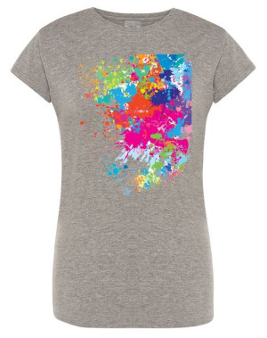 T-Shirt damski nadruk PLAMA ABSTRAKCJA r.XL