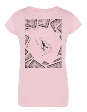 T-Shirt damski nadruk Poker Joker Rozm.L