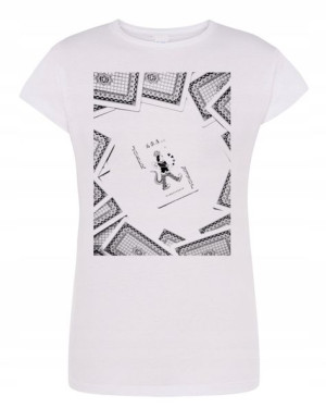 T-Shirt damski nadruk Poker Joker Rozm.L