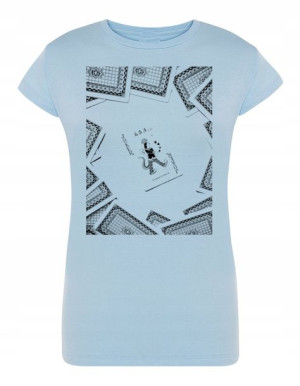 T-Shirt damski nadruk Poker Joker Rozm.S