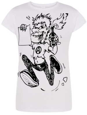 T-Shirt damski nadruk Punk Anarchia Rozm.S