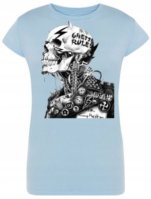 T-Shirt damski nadruk Punk Czaszka Rozm.XL