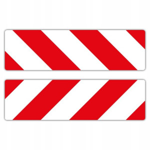 Pasy ODBLASKOWE ostrzegawcze, naklejki: 30x14cm