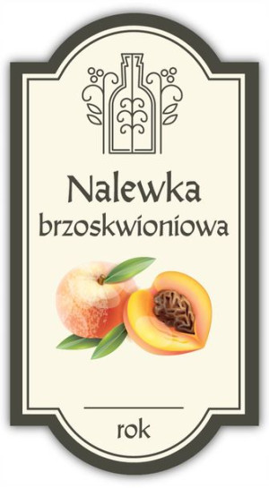 Nalewka BRZOSKWINIOWA – etykieta na butelkę 10szt.