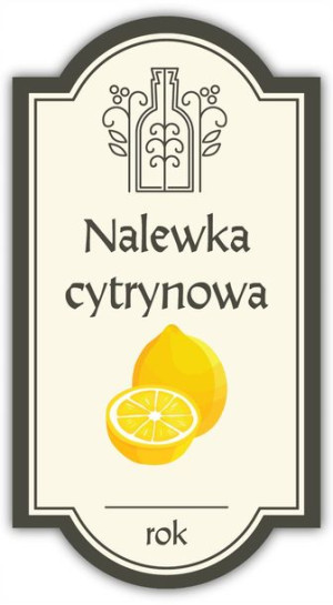 Nalewka CYTRYNOWA – etykieta na butelkę 10 szt.