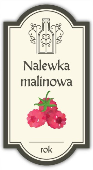 Nalewka MALINOWA - etykieta na butelkę 10 szt.