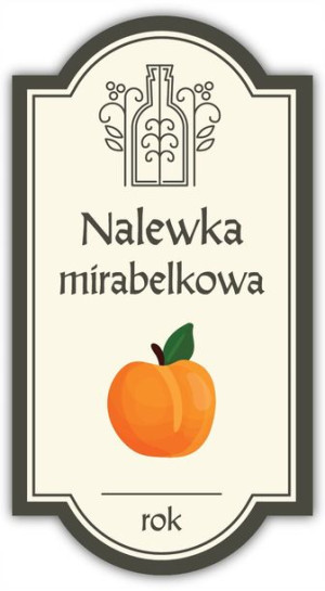 Nalewka MIRABELKOWA - etykieta na butelkę 1 szt.