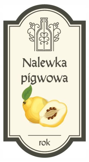 Nalewka PIGWOWA- etykieta na butelkę 10 szt.