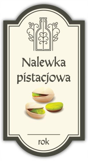 Nalewka PISTACJOWA- etykieta na butelkę 10 szt.