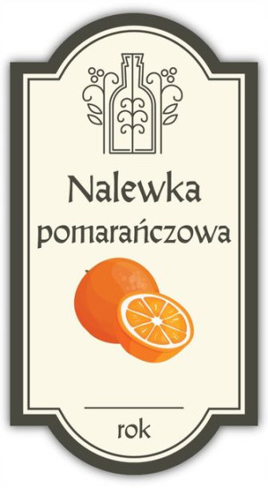 Nalewka POMARAŃCZOWA- etykieta na butelkę 10 szt.
