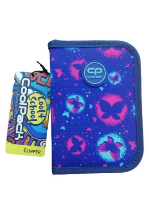 Piórnik szkolny CoolPack Clipper motyle