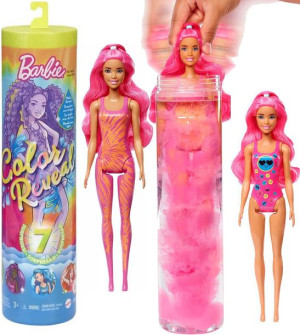 Barbie Lalka Color Reveal Neon Niespodzianka Tie