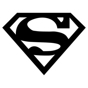 Naklejka SUPER MAN na samochód 10 cm