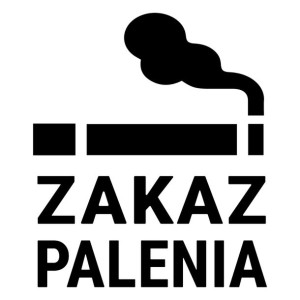 Naklejka ZAKAZ PALENIA na kokpit 10 cm