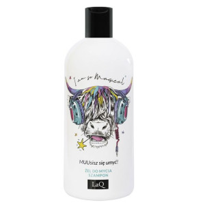 LaQ Żel do mycia ciała i szampon do włosów 2w1 Krowa 300ml