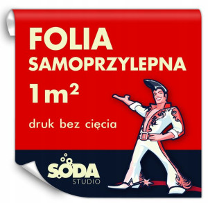 Folia samoprzylepna BŁYSK 1m2 naklejka z nadrukiem
