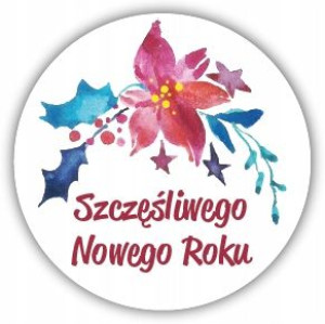 Naklejki Wesołych Świąt i Nowego Roku 10szt. v8
