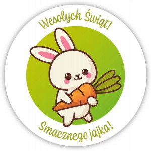 Wesołych Świąt i smacznego jajka, naklejki: 20szt.