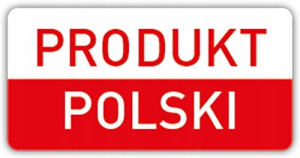 PRODUKT POLSKI, naklejki 30x15mm, 100 szt. na ark.