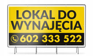 baner LOKAL DO WYNAJĘCIA 200x100cm do powieszenia