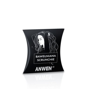 Anwen BAWEŁNIANA SCRUNCHIE czarna gumka