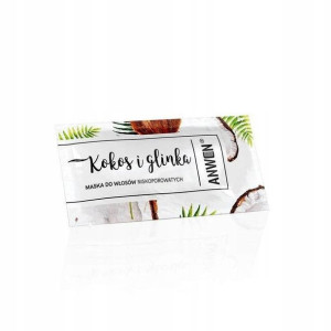 Anwen Maska do włosów niskoporowatych Kokos 10ml