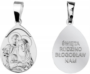 Srebrny Medalik Święta Rodzina Wiosiorek Zawieszka Srebro Rodziny 925