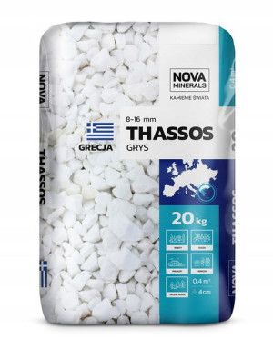 Grys biały Thassos 8-16mm 20kg Nova Minerals