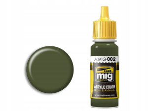 Farba akrylowa Olivgrün opt.2 A.MIG002 AMMO Mig