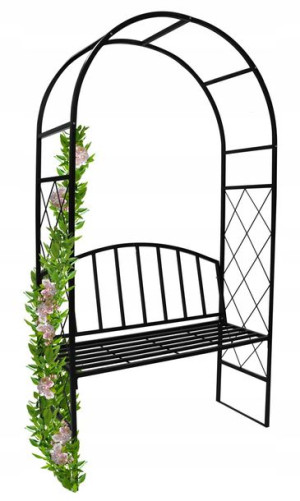 Pergola Ogrodowa Na Kwiaty 208 Cm Ławka Perg-n9529