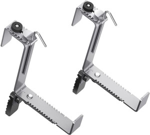 Uniwersalny metalowy uchwyt, haki do skrzynki na kwiaty kolor aluminiowy