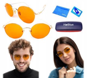 Okulary Blokujące Niebieskie Światło.noblue Golden