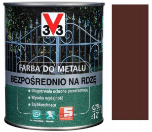 V33 Na Metal Bezpośrednio Na Rdzę Brązowy Mat 0.75
