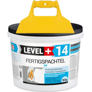 Zestaw Gładź Szpachlowa 15Kg L+14 i Szpachla Plastikowa Gładka 225mm LEVEL+