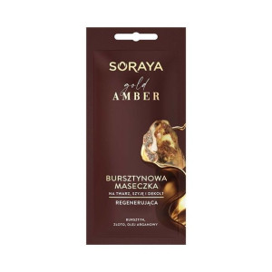 Soraya Gold Amber bursztynowa maseczka regenerująca twarz szyja dekolt 8ml