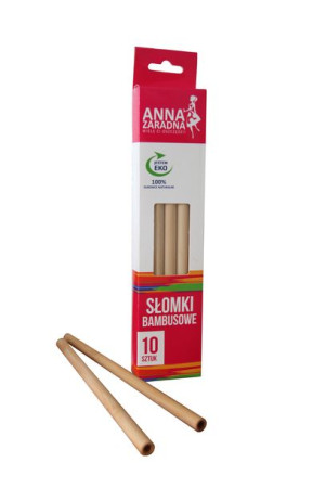 Słomki bambusowe 10 sztuk box
