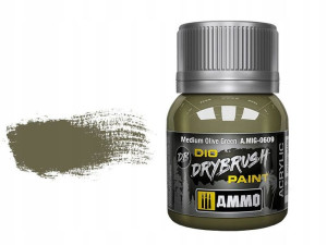 Farba akryl M. olive green drybrush A.MIG0609 AMMO