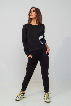 Komplet dresowy, dres damski bawełniany Teddy czarny XS/S
